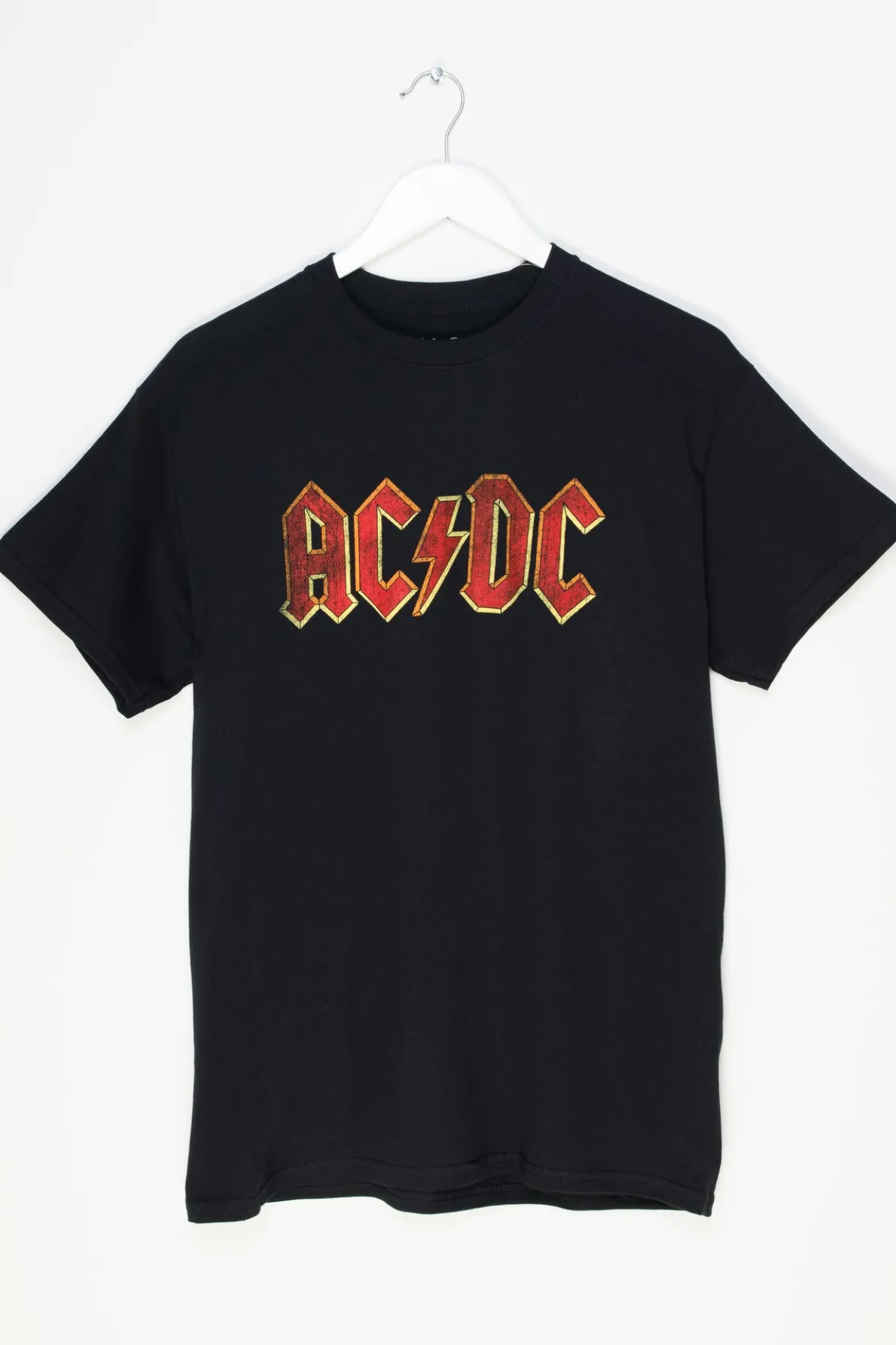 Daisy Street Relaxed T-Shirt with AC/DC Logo Print-Women Band Tees | T-Shirts