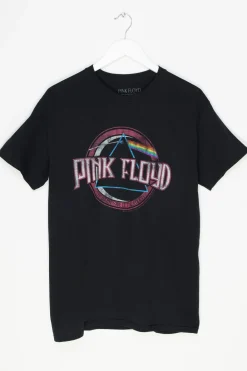 Daisy Street Relaxed T-Shirt with Pink Floyd Print-Women Band Tees | T-Shirts