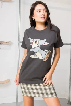 Daisy Street Relaxed T-Shirt with Disney Thumper Print-Women T-Shirts