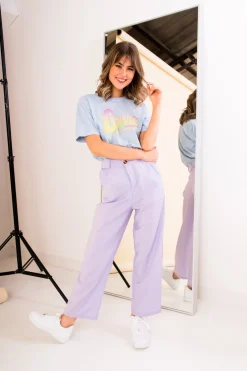 Daisy Street Relaxed T-Shirt with Bowie Print-Women Band Tees | T-Shirts