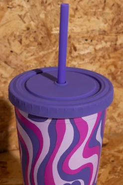 Daisy Street Re-Usable Drinking Cup And Straw- Homeware
