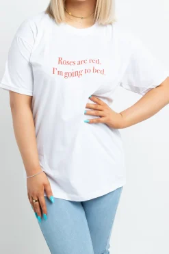 Daisy Street Roses Are Red Pyjama Top-Women Tops | T-Shirts