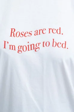 Daisy Street Roses Are Red Pyjama Top-Women Tops | T-Shirts