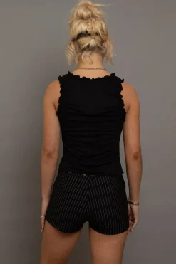 Daisy Street Ruched Edge Vest Top With Bow Detail-Women Partywear | Tops