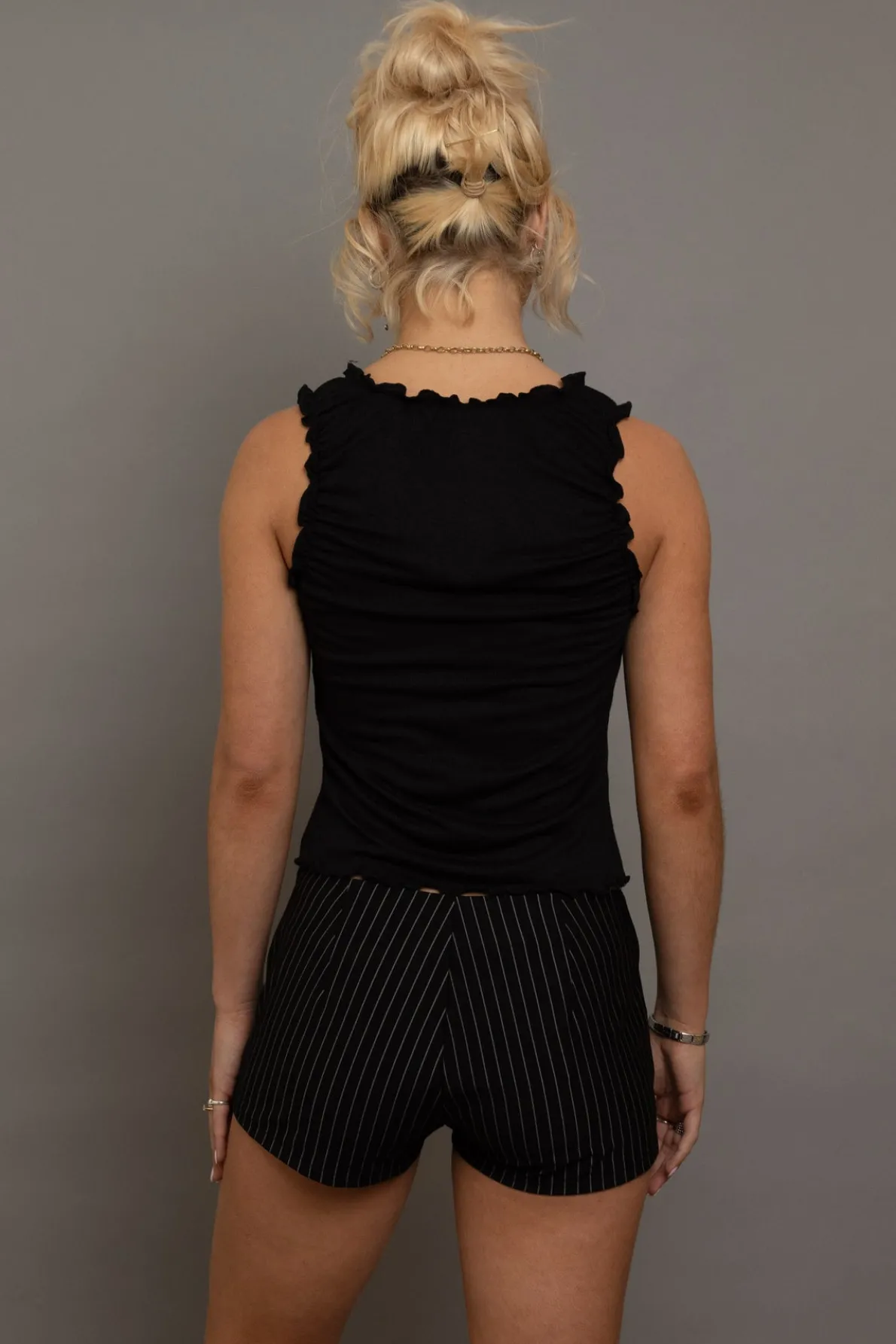 Daisy Street Ruched Edge Vest Top With Bow Detail-Women Partywear | Tops