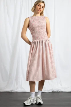 Daisy Street Shir Midaxi Dress With Dropped Waist-Women Dresses