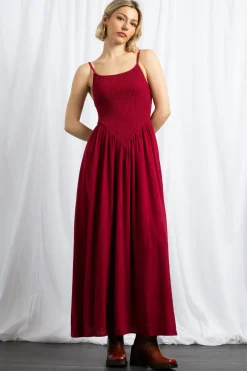 Daisy Street Shir V Shape Bodice Maxi Dress-Women Dresses