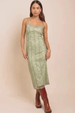 Daisy Street Stretch Lace Midaxi Dress-Women Dresses
