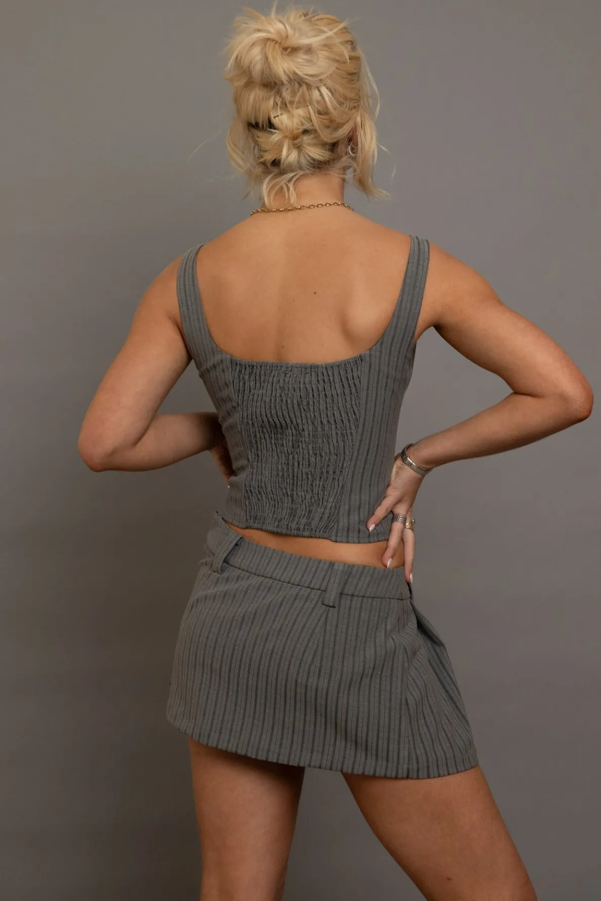 Daisy Street Stripe Bow And Keyhole Detail Top-Women Partywear | Tops
