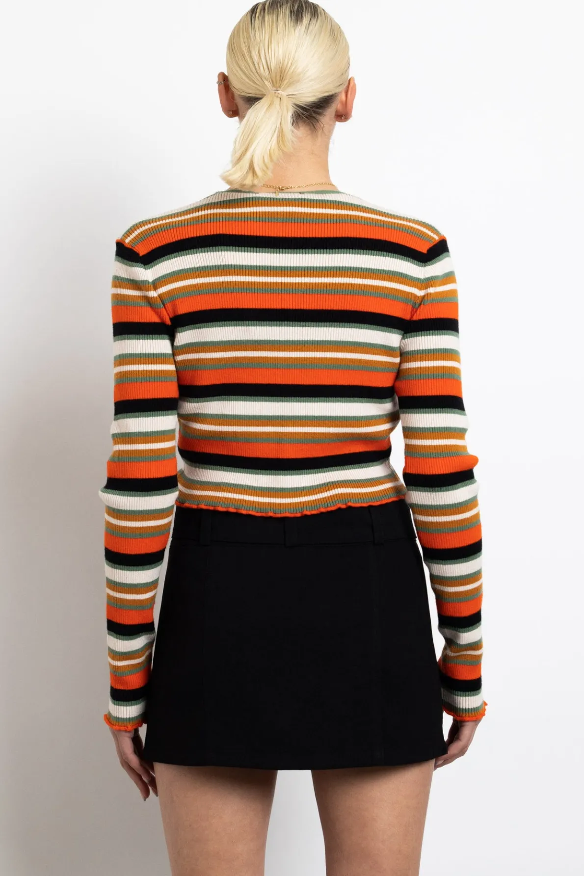 Daisy Street Stripe 90's Knit Cardigan-Women Tops | Hoodies & Sweatshirts