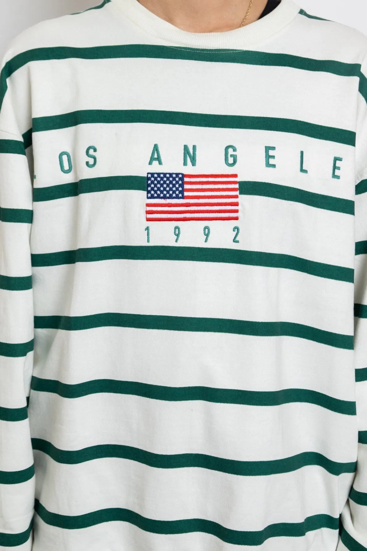 Daisy Street Striped LA Sweater-Women Hoodies & Sweatshirts