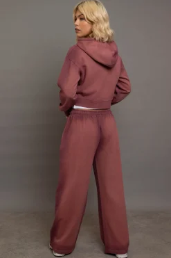 Daisy Street Terry Wide Leg Joggers-Women Trousers
