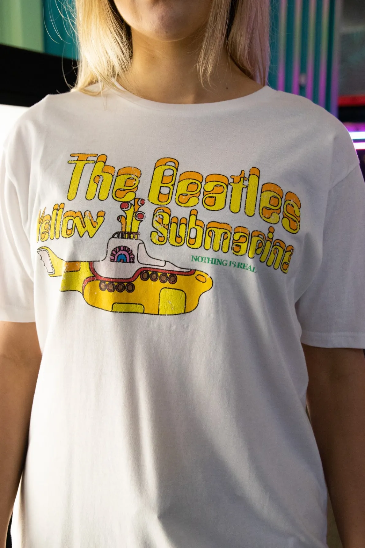 Daisy Street The Beatles Yellow Submarine T-Shirt-Women Band Tees | T-Shirts