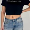 Daisy Street This Is My Hangover T-Shirt Cropped Tee-Women T-Shirts