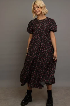 Daisy Street Tiered Smock Dress-Women Dresses