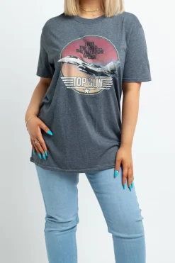 Daisy Street Top Gun Licensed T-Shirt in-Women T-Shirts