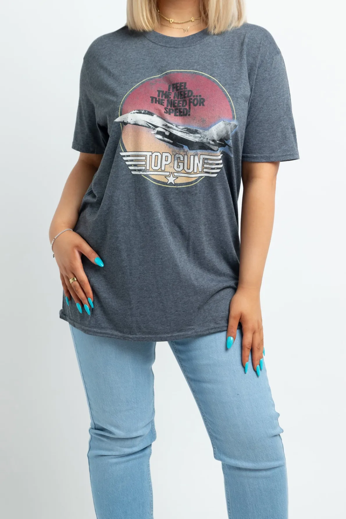 Daisy Street Top Gun Licensed T-Shirt in-Women T-Shirts