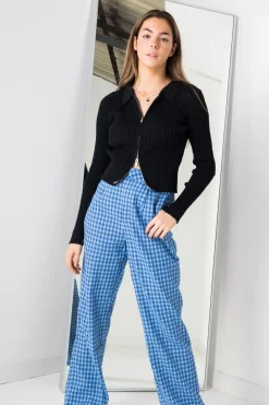 Daisy Street Trousers in Blue-Women Trousers