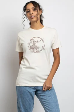 Daisy Street T-Shirt with Vintage Style Fairy Graphic-Women T-Shirts