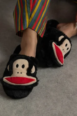 Daisy Street X PAUL FRANK FLUFFY SLIPPERS-Women Slippers